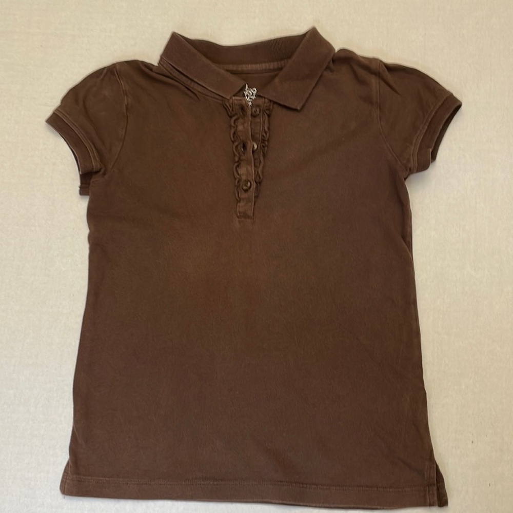 Children’s please, medium size 7/8, dark brown color.